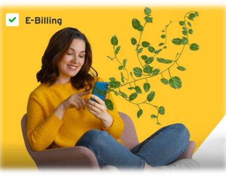 woman signing up for e-billing